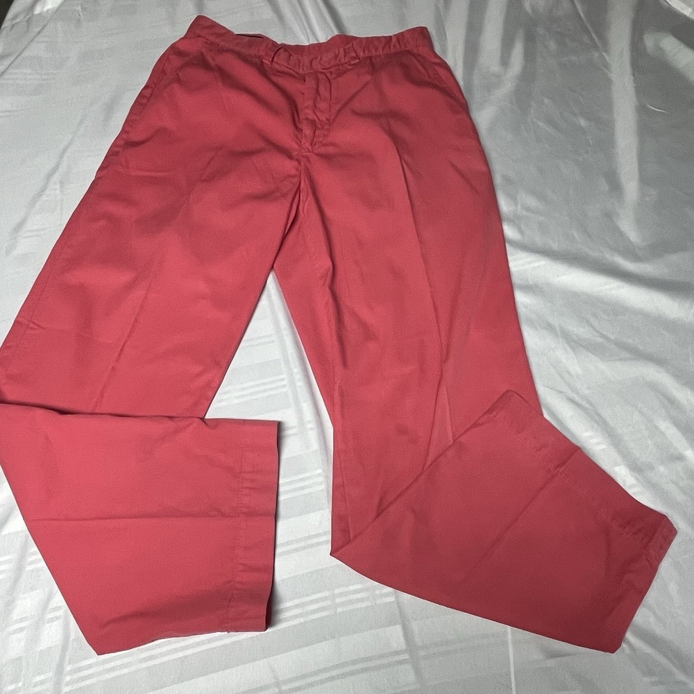 Polo Ralph Lauren Straight Fit Flat Front Pants Men's 33x30 Red Salmon Chino